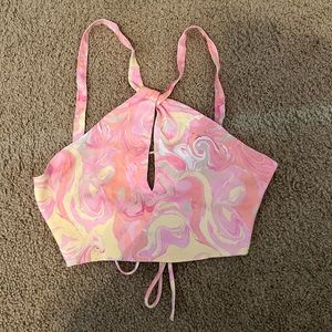 Zara crop open halter top